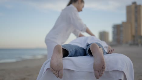 beach massage session