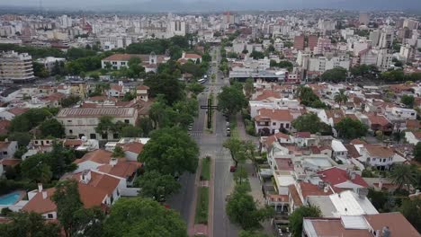aerial views panning up across av