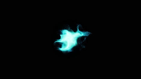 visual effects, vfx, energy flow twirls particles on black background 3d animation