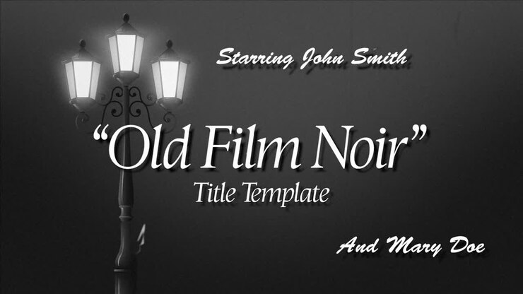 Old Film Noir Title Cards