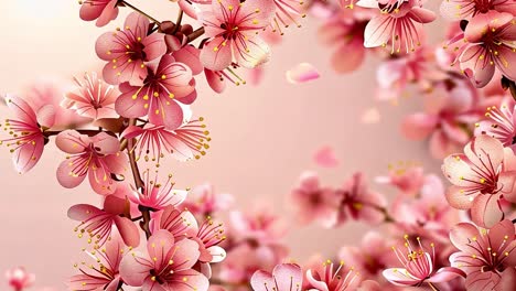 pink cherry blossom floral background