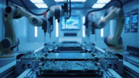 automated assembly line for circuit boards