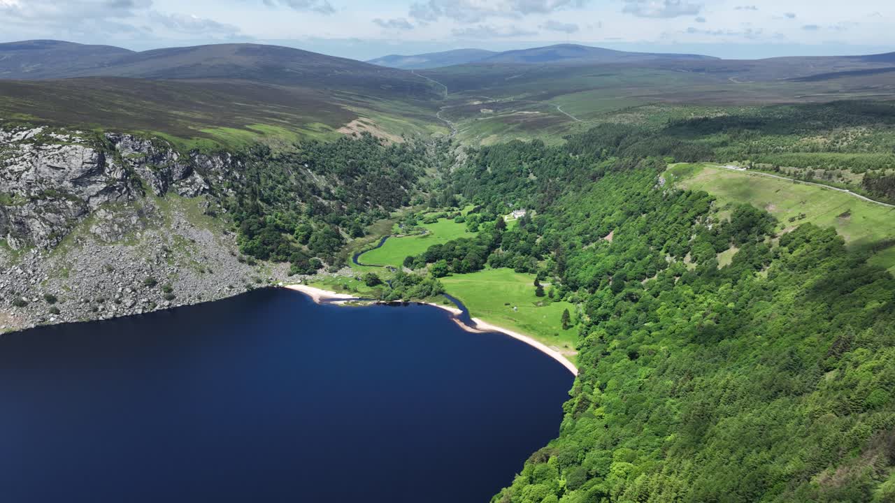 Ireland epic locations Wicklow wild beauty in summer Lough Tay popular tourist destination