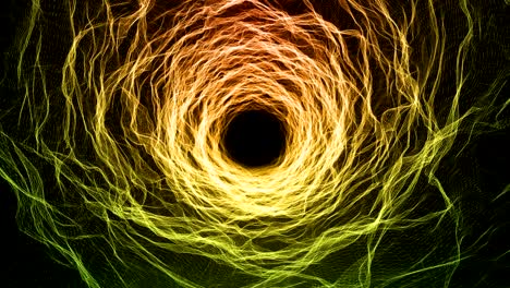 organic biotechnology abstract seamless, loopable green- yellow tunnel 4k sci-fi motion background, tech, space, symbiotic concept