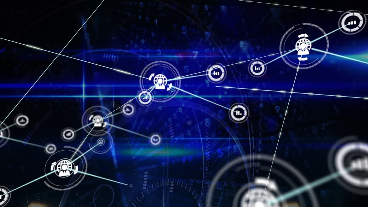 animación de la red de conexiones a través del procesamiento de datos