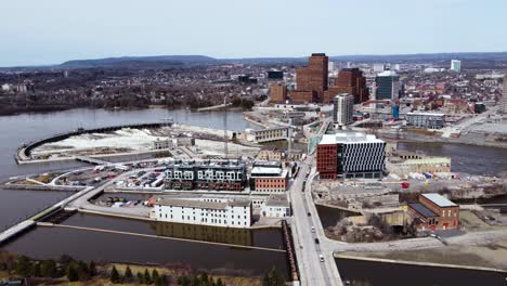 Aerial-shot-of-downtown-Ottawa-and-Gatineau-with-a-power-station-on-the-Ottawa-River