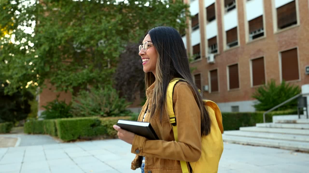 Young woman on university campus