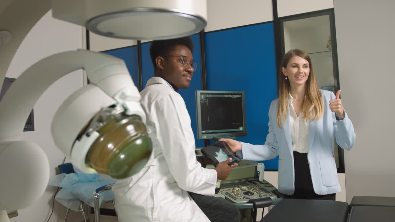 Medical Team Reviewing Ultrasound Results