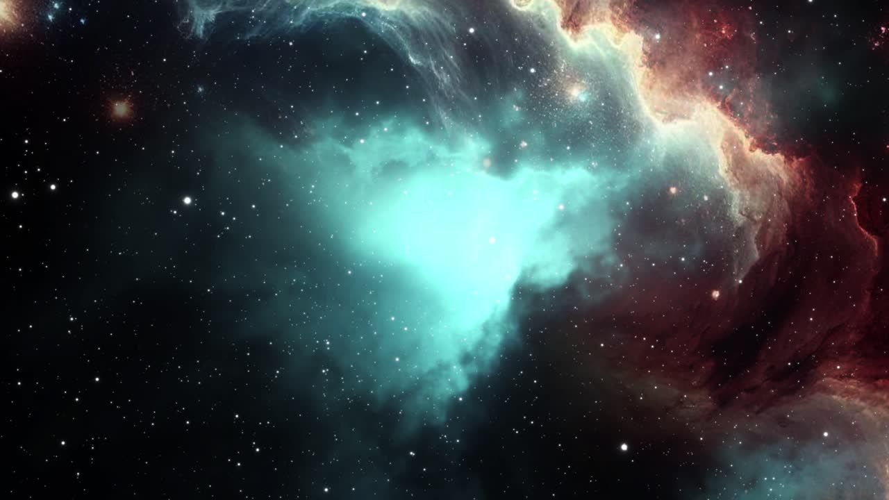 Nebula and stars in space 4k background