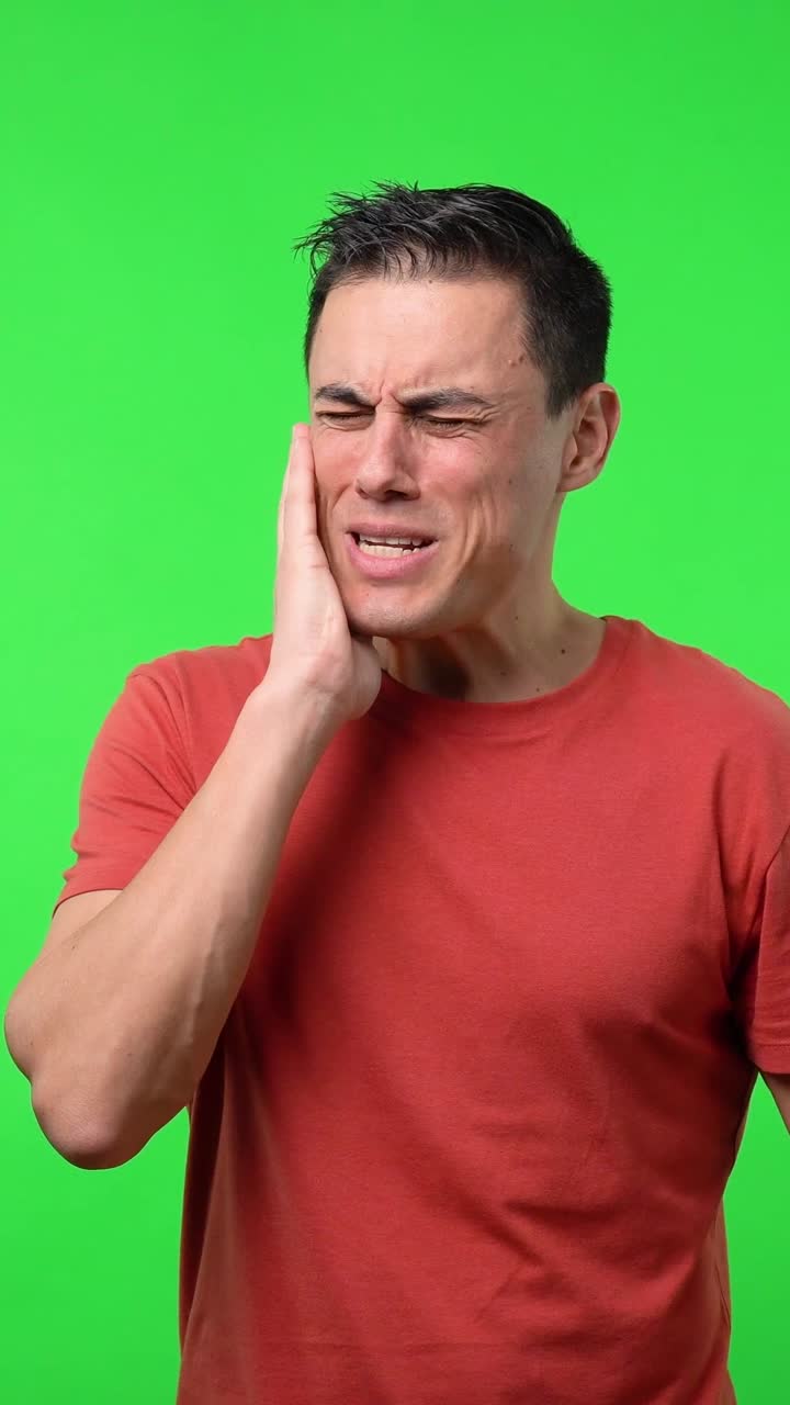 Man experiencing toothache pain