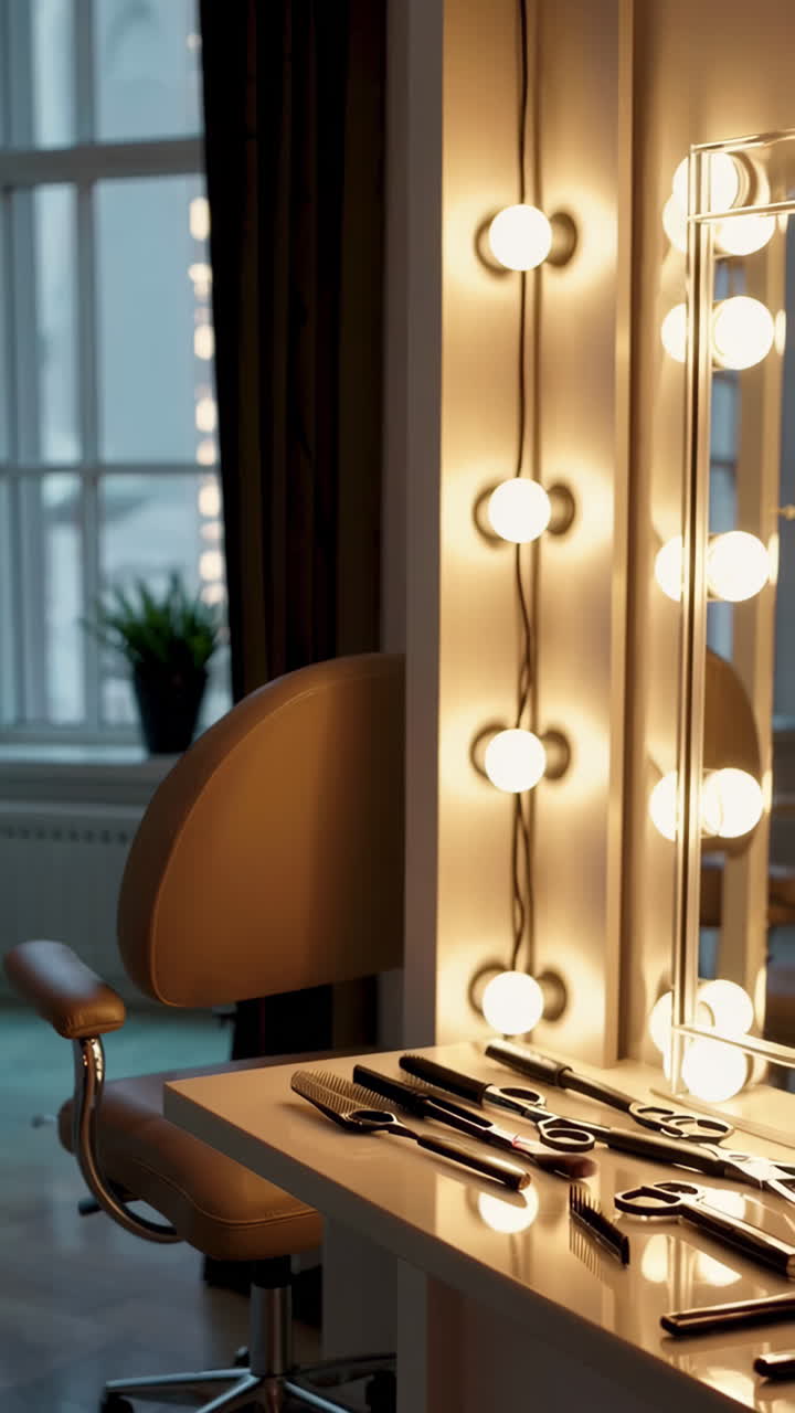 Hair Salon Workstation with Professional Tools