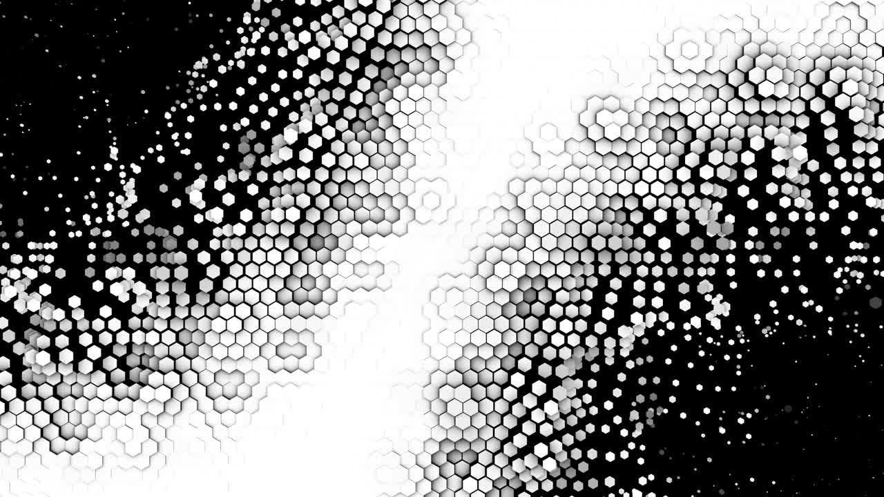 animación hexagonal abstracta patrón multicolor concepto suave de 4k