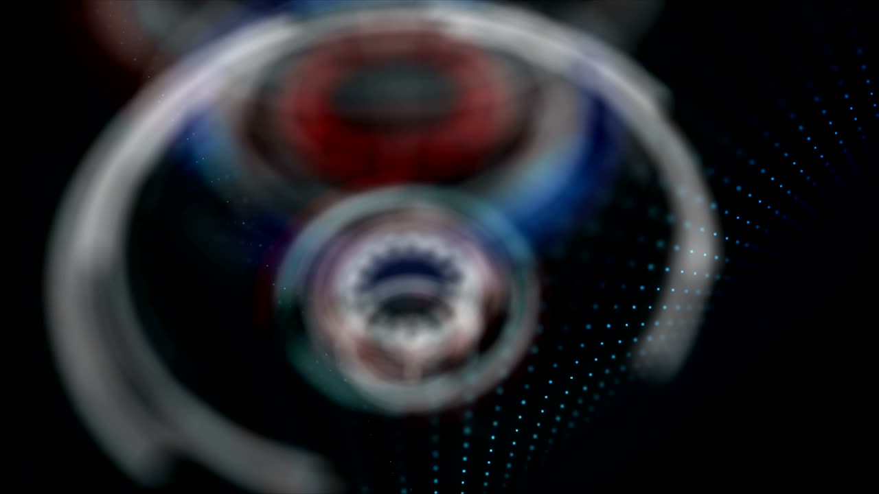 미래의 사이버 기술 개념을위한 서클 허드 헤드 업 디스플레이 인터페이스 요소와 어고 곡물 처리