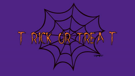 Trick-Or-Treat-with-spiders-and-web-in-night