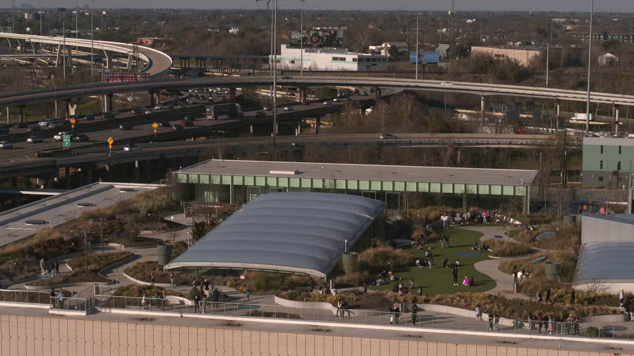 휴스턴, 텍사스 시내 포스트 휴스턴 옥상의 공중