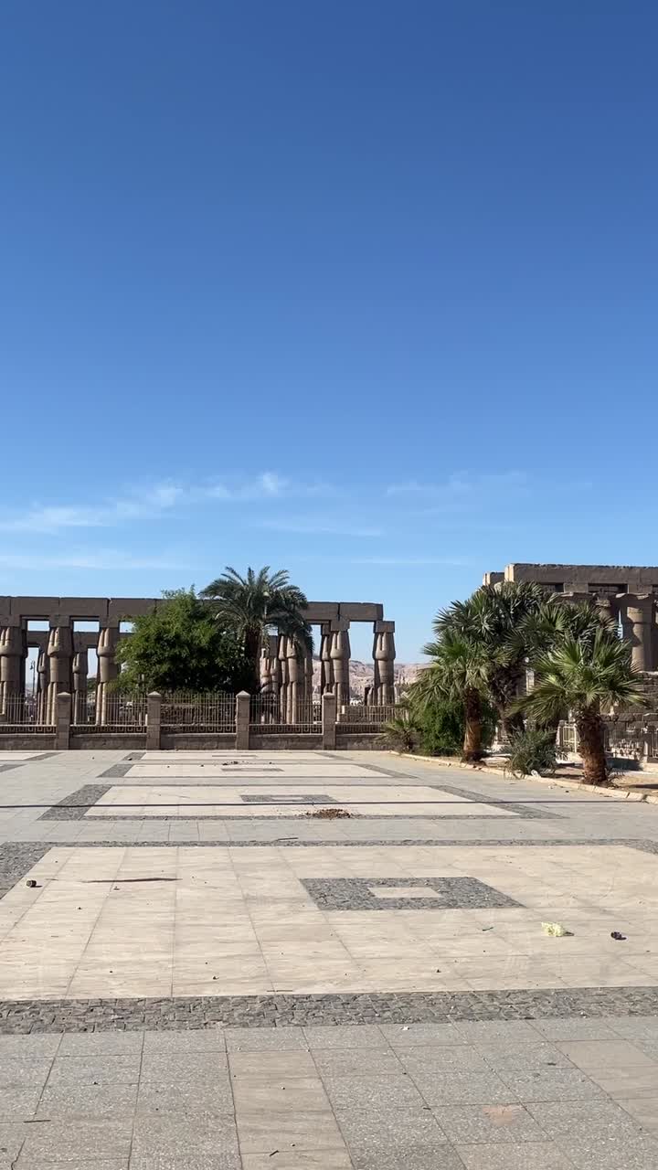 A view of ancient temples ,Arc shot, low angle shot