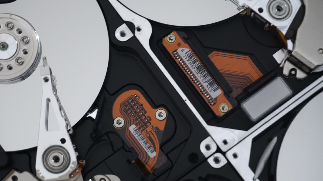 Close up view of the internals of a 3