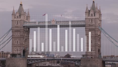 Animation-of-statistics-and-data-processing-over-london-cityscape