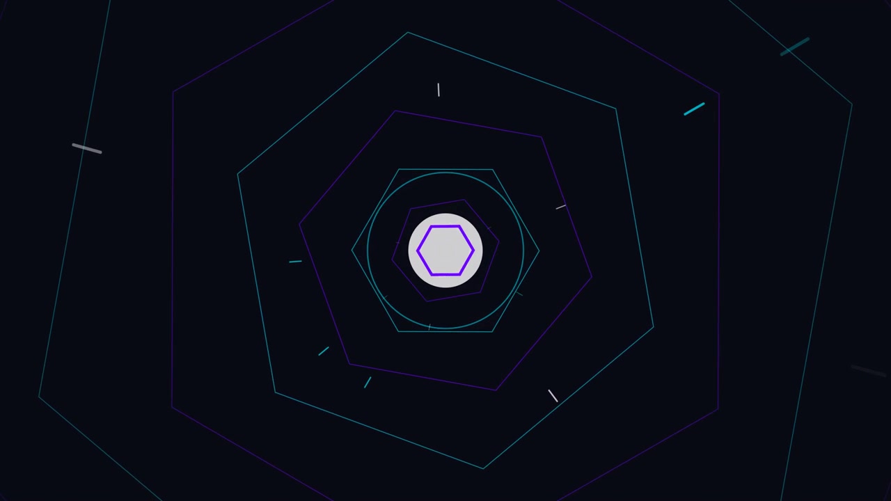 Abstract Geometric Hexagon Tunnel Animation