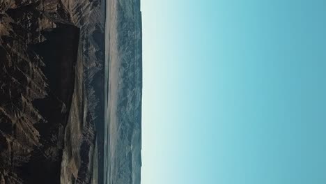 Aerial-Vertical-Shot-Fish-River-Canyon-in-Namibia,-Africa