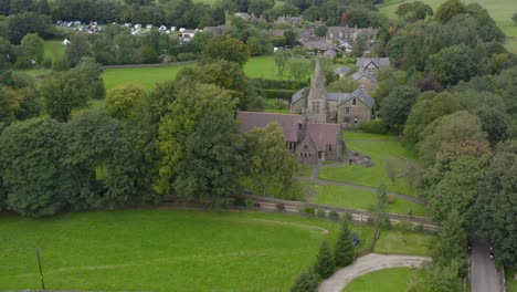 drone shot sweeping across edale