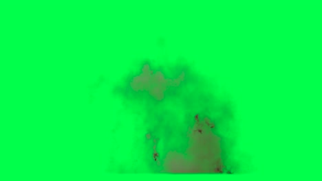 explosion and fire effects on green screen