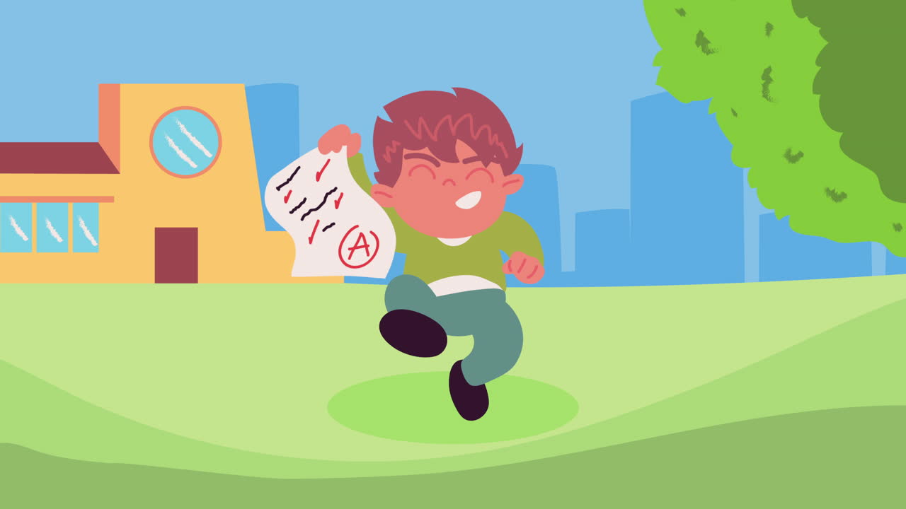 Happy Student Showing Excellent Exam Result