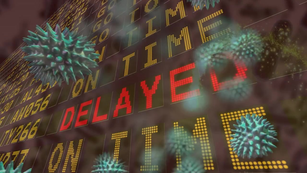 Animation of virus cells over timetable