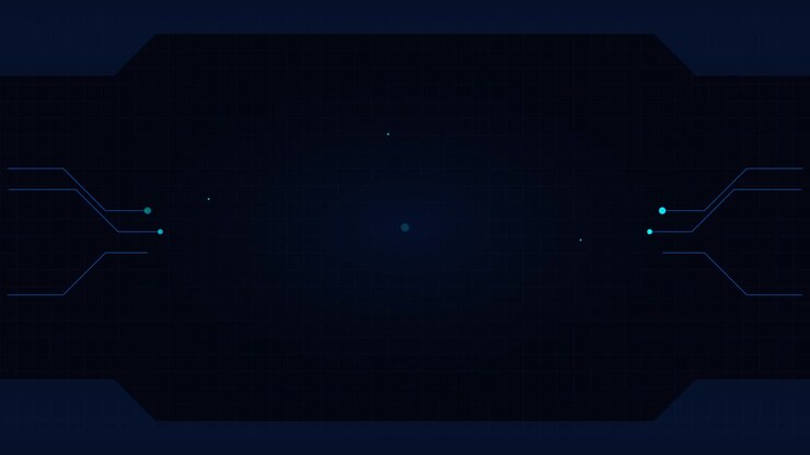 Abstract Digital HUD Interface with Animated Circuit Lines