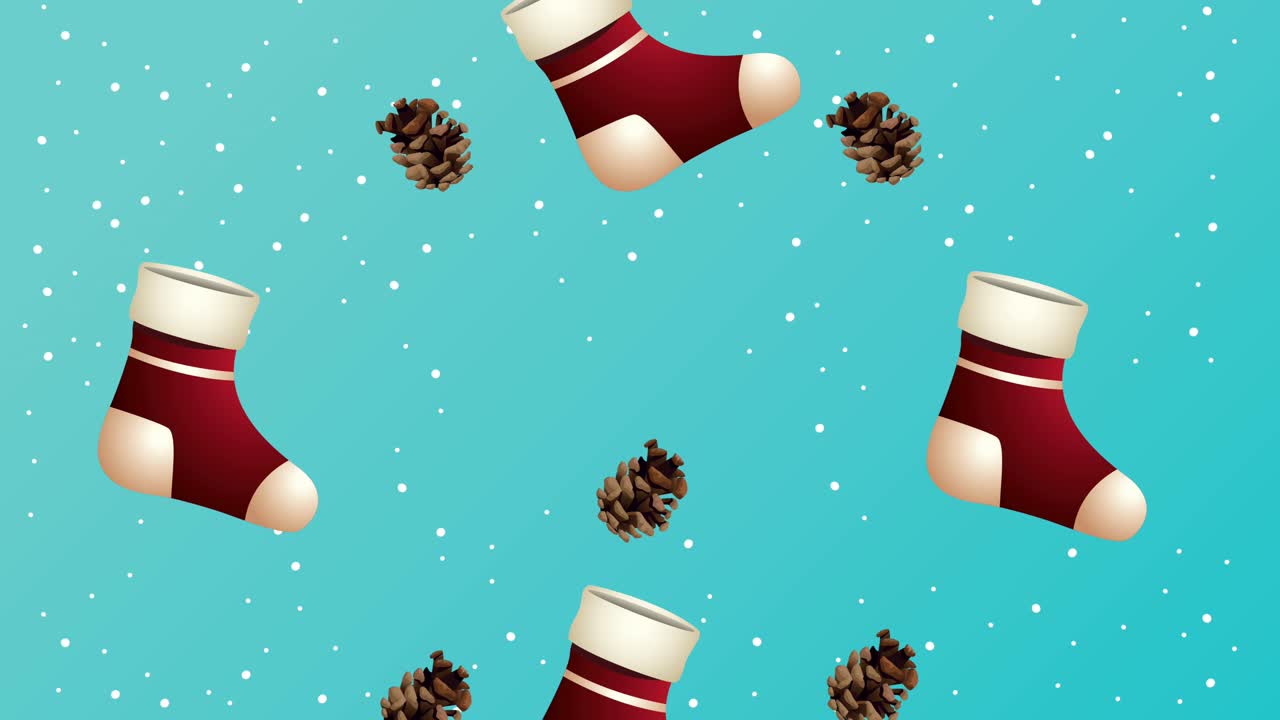 feliz patrón de navidad con calcetines