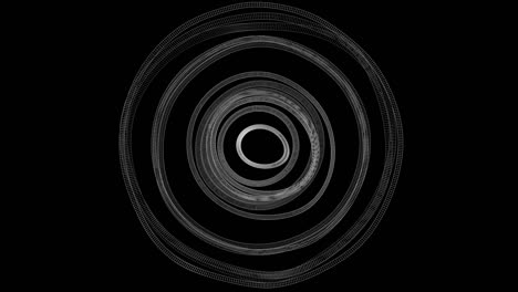 patrón circular abstracto en blanco y negro