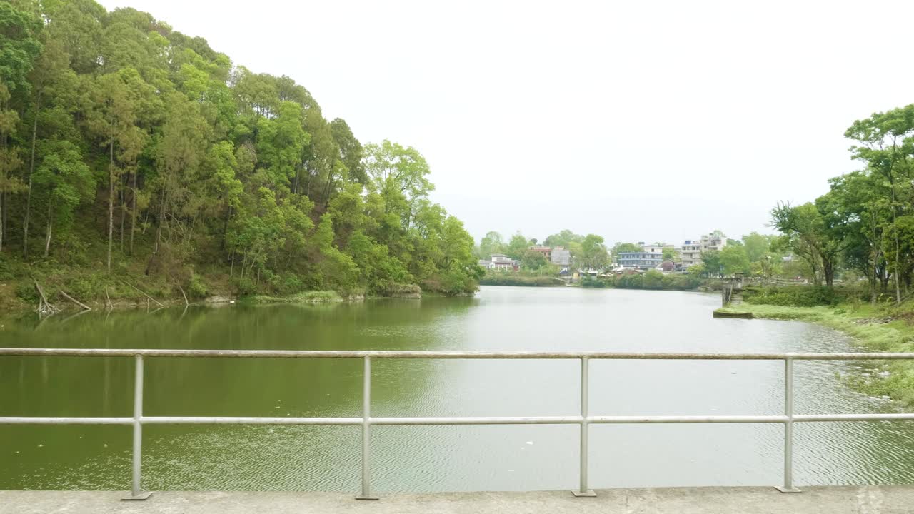 Big dam in Pohara city, Nepal.