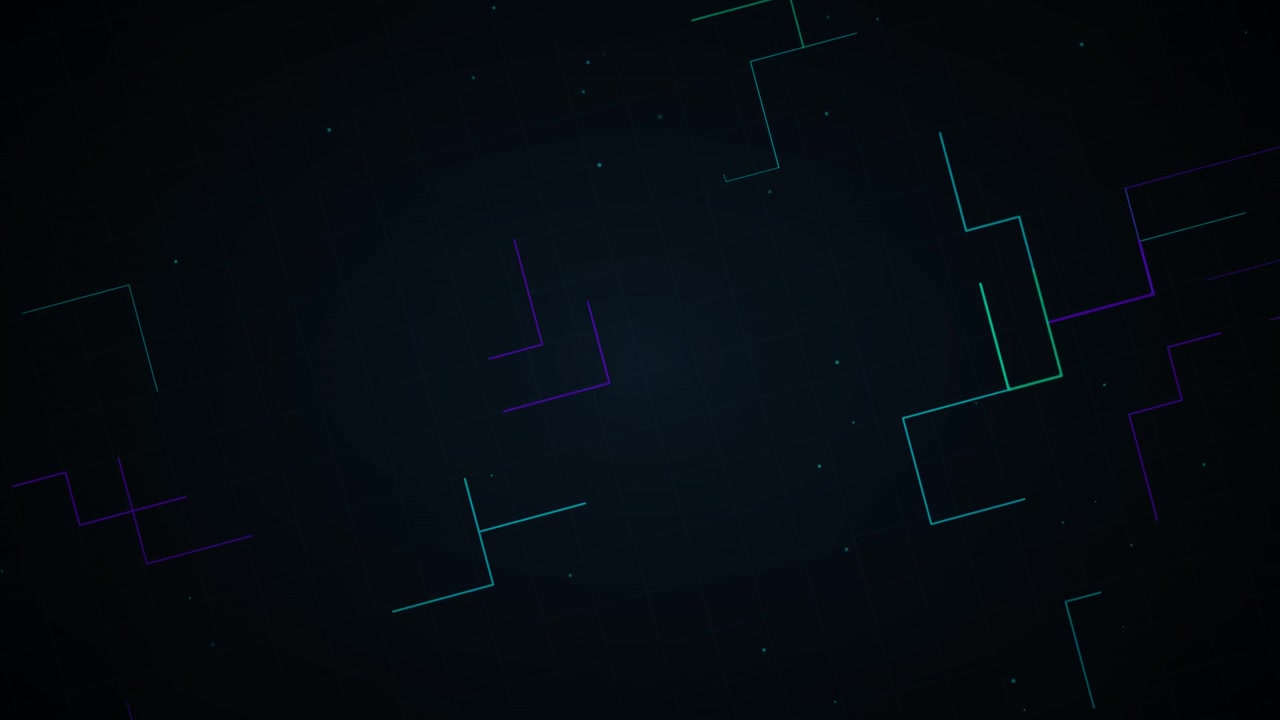 Abstract Digital Background with Glowing Geometric Lines and Particles