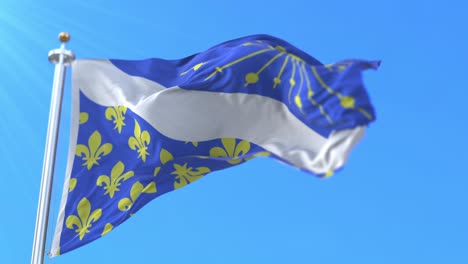 bandera del departamento de essonne en la región de île-de-france, francia.