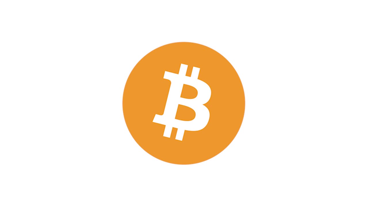 Bitcoin logo animation on White , ideal for cryptocurrency visuals and marketing content.