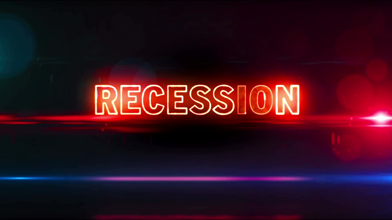 recesión economía y negocios abstracto animación en bucle