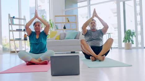 Yoga,-Meditación-Y-Pareja-Con-Manos-De-Oración.