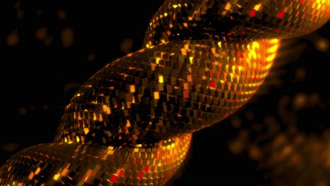 fondo de espiral de oro abstracto en 3d