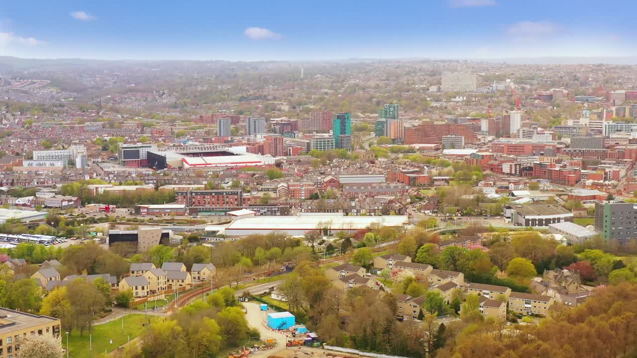 잘 지어진 셰필드 시티 인프라 영어 카운티 요크셔