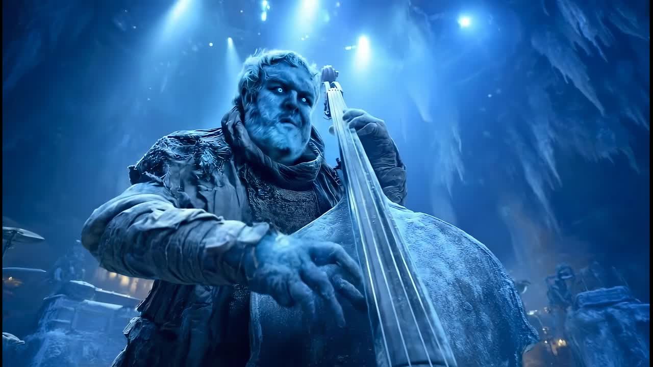 Monster playing cello