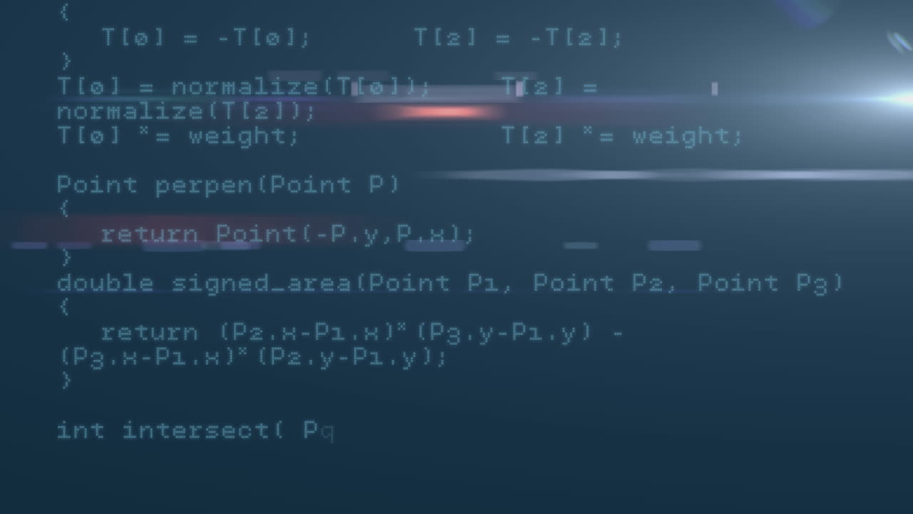 Animation of statistics in dark background