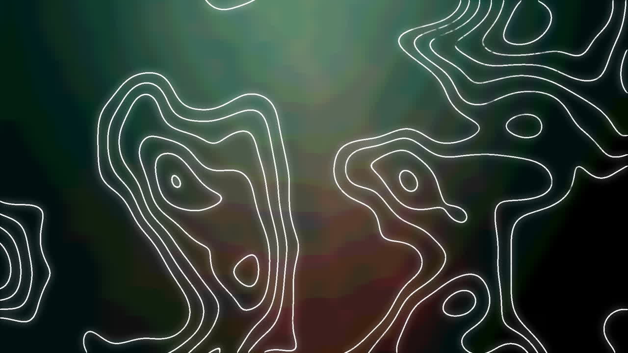 animación de múltiples líneas blancas del mapa que se mueven sobre un fondo verde