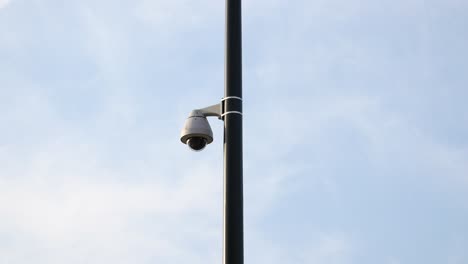 security camera on a pole