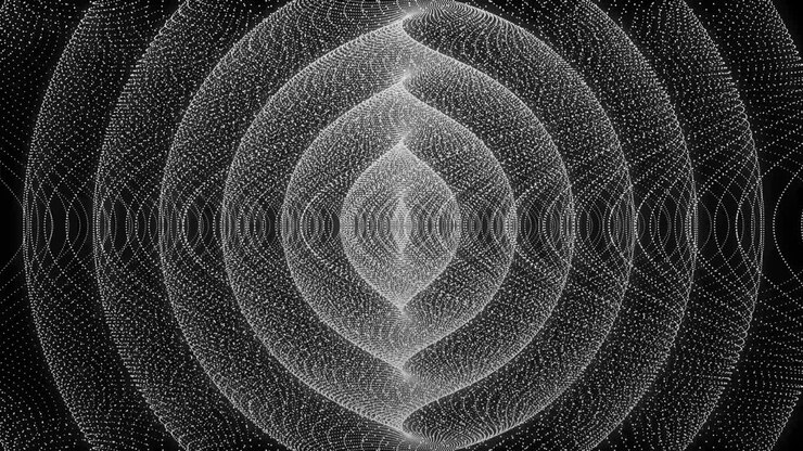 White color Dot Shape Pattern animation motion graphics