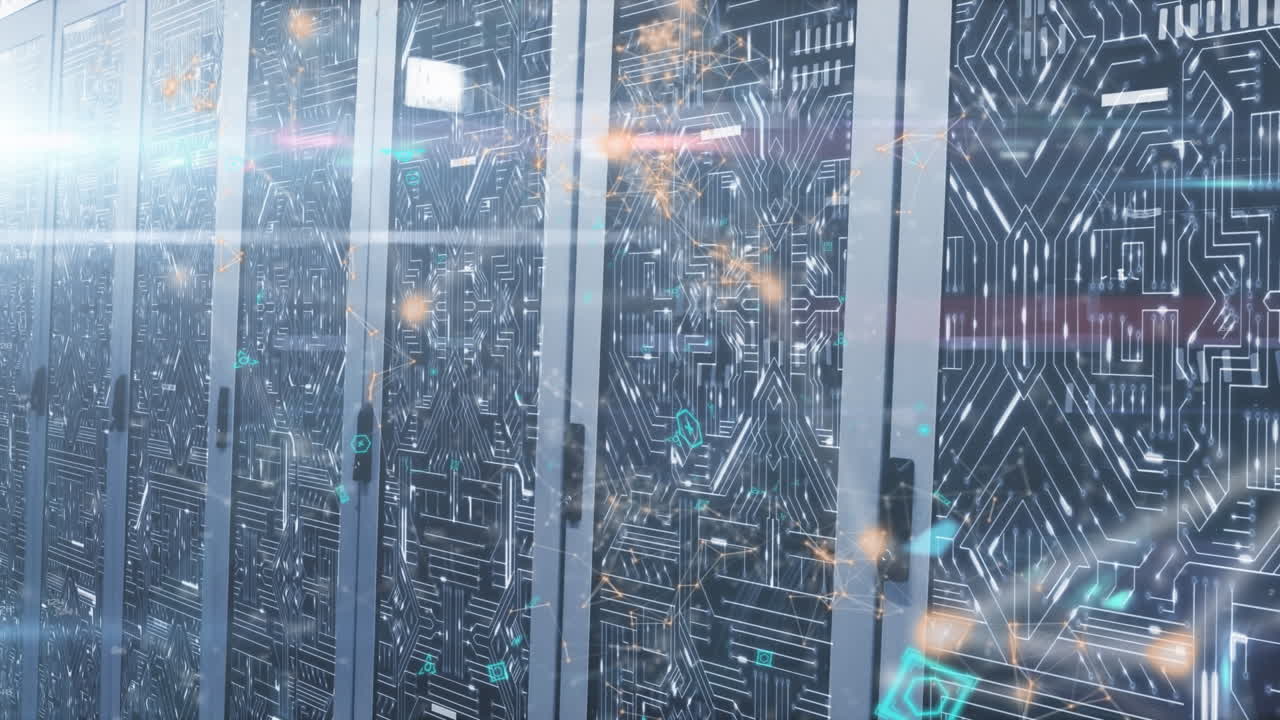 Animation of connections moving over servers