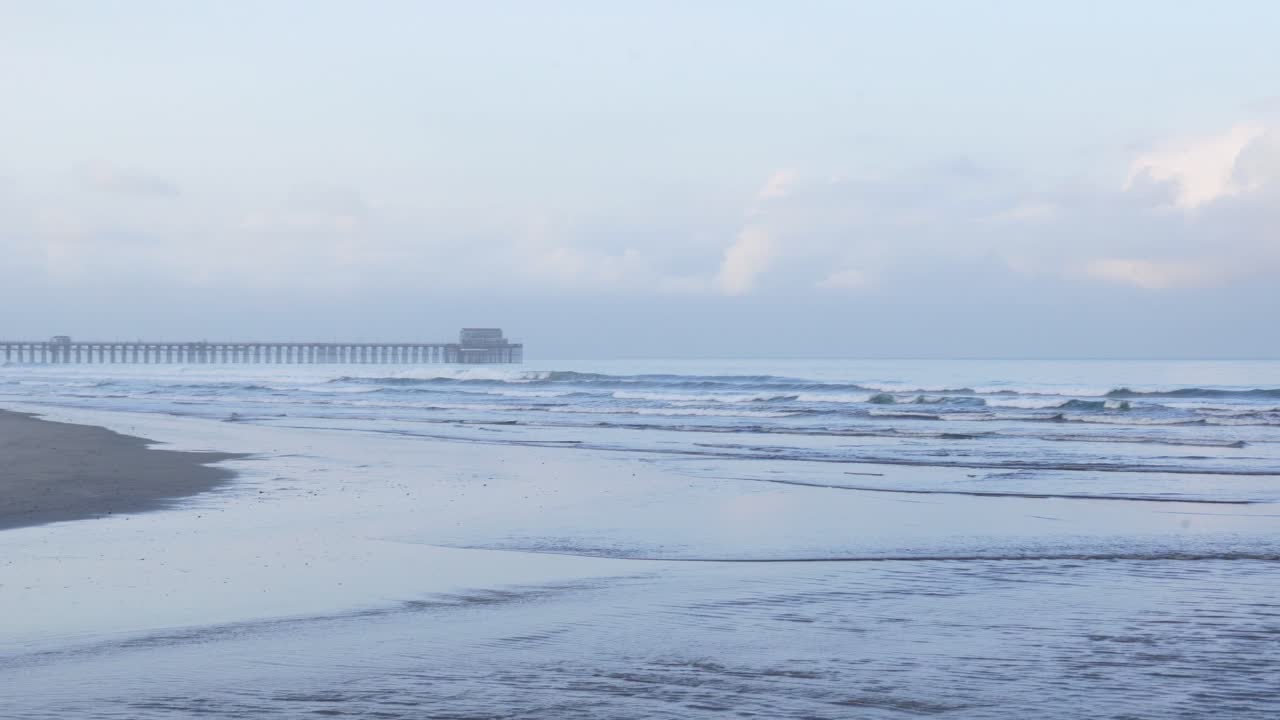 오세안사이드, 캘리포니아 구름이 가득한 아침