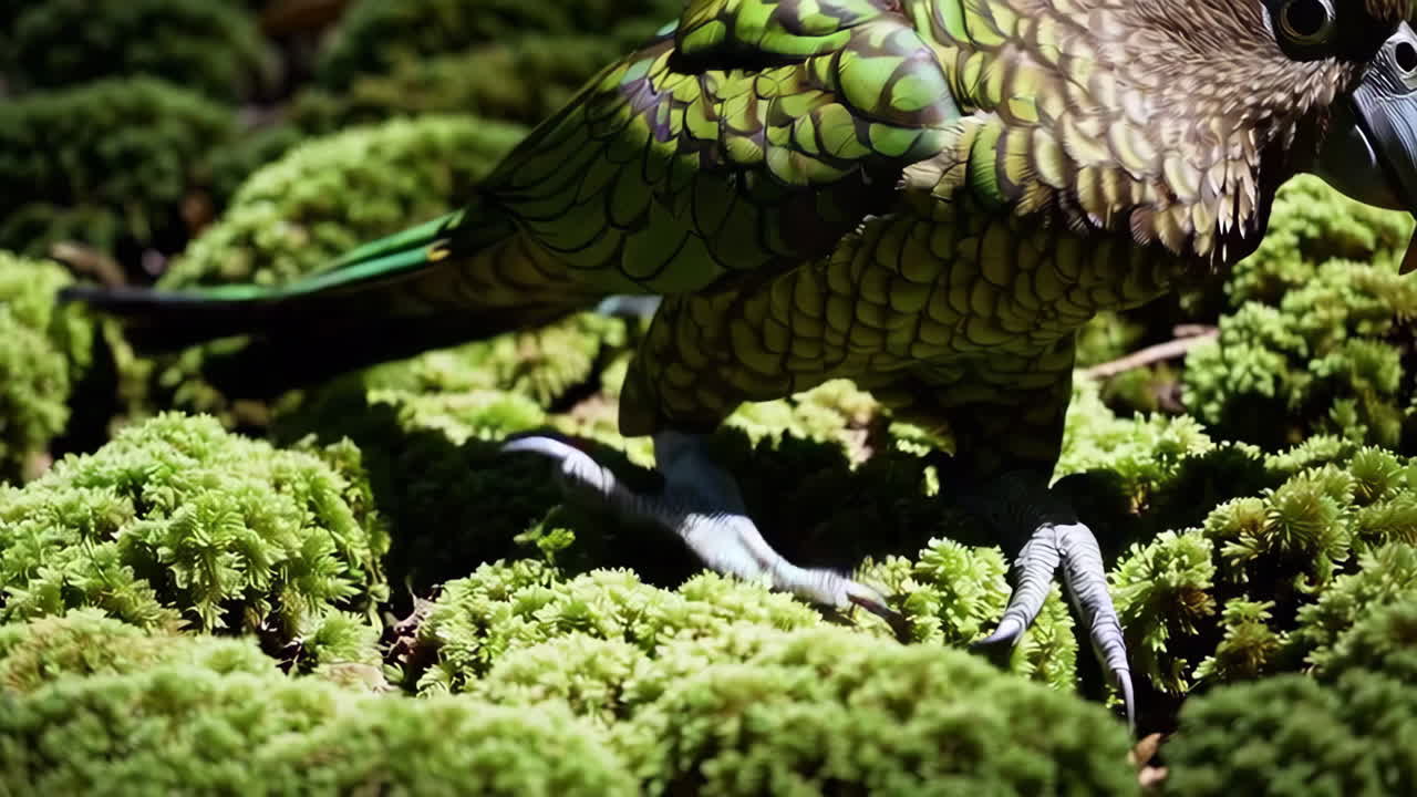 Kakapo in Mossy Forest