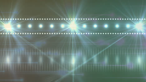 animación digital de un punto brillante de luz contra un fondo azul