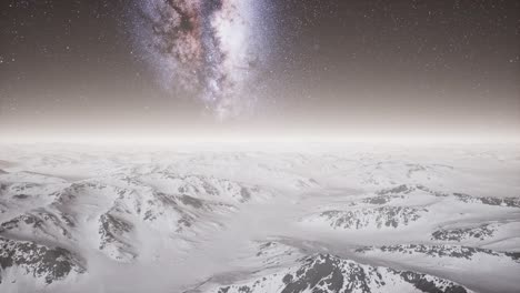 Milky-Way-above-Snow-Covered-Terrain