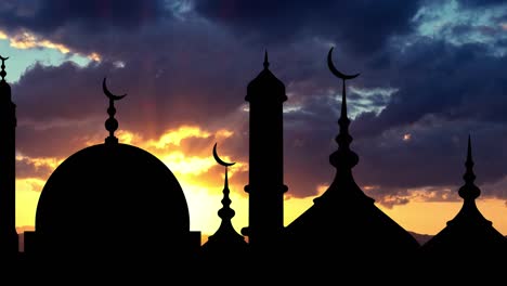 great mosque at sunset in time lapse, saudi arabia. mecca clock tower, skyline with abraj al bait.